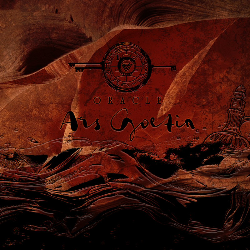 Artistic depiction of a lighthouse and text 'Oracle Ars Goetia' on a textured brown background.