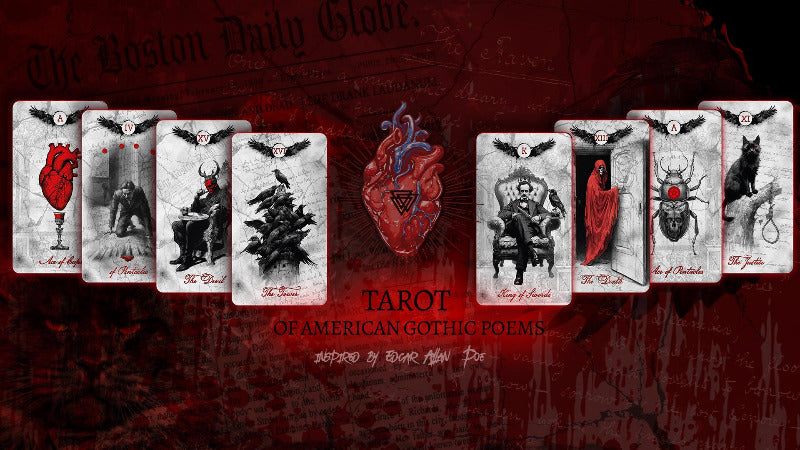 Tarot of AMERICAN GOTHIC POEMS inspired by Edgar Allan Poe
