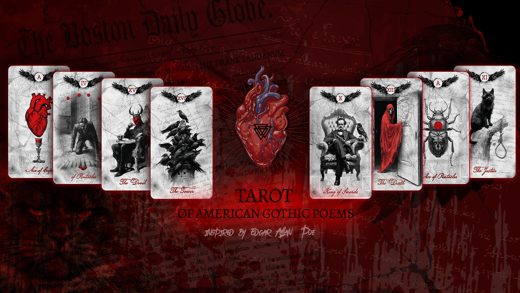 Video of Tarot American Gotic Poems showing most of the cards 